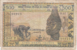 BILLETE DE TOGO DE 500 FRANCS DEL AÑO 1959 A 1961 - Togo