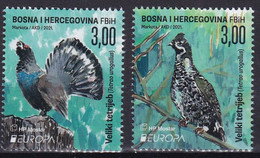 BOSNIA MOSTAR 2021 EUROPA CEPT..Endangered National Wildlife.set 2 ST.MNH - 2021