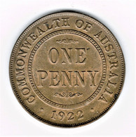 Australia 1922 Penny Almost Uncirculated With Residual Lustre - Penny