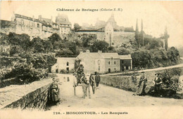 Moncontour * Vue Sur Les Remparts * Route * Attelage * Villageois - Moncontour