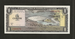 Salvador, 1 Colón, 1977-1980 "Printer TDLR" Issue - El Salvador