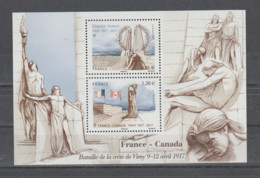 FRANCE / 2017 / Y&T N° 5136/5137 ** En Bloc Ou F5136 ** (Feuillet  "Mémorial Canadien De La Bataille De Vimy") X 1 - Nuovi