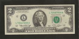 Etats Unis D'Amérique, 2 Dollars, 1976 Federal Reserve Notes - Small Size 1976 Series - Federal Reserve Notes (1928-...)