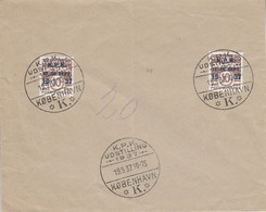 DANEMARK SURCHARGE SUR LETTRE 1937 - Franking Machines (EMA)