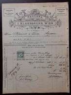 Factory Depot Of The Edelweiss-silver Wash Gloss And Washing Powder - Factura J. Klaksbruu, Wien 1894 - Altri & Non Classificati