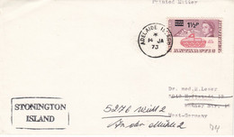 British Antarctic Territorry (BAT) 1973 Adelaide Island / Stonington Island Cover Ca Adelaide Island 14 JA 73 (52412) - Storia Postale