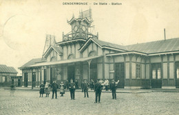 Dendermonde - De Statie - Station - Gare - Penninckx - Animatie - 1911 - Dendermonde