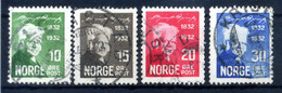 1932 NORVEGIA N.155/158 SET USATO Bjornstjerne Bjornson - Gebraucht