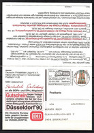 BRD, MiNr. PP 167 D2/001, Düsseldorf '90; Von Lüdenscheid Nach Duderstadt; B-1697 - Privatpostkarten - Gebraucht