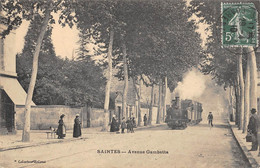 CPA 17 SAINTES AVENUE GAMBETTA (TRAIN - Saintes