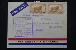 ARGENTINE - Enveloppe Par Vol Commémoratif En 1948 Pour La France  - L 99243 - Covers & Documents