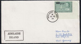 British Antarctic Territorry (BAT) 1971 Cover Ca Adelaide Island 15 FE 71 (52415) - Lettres & Documents