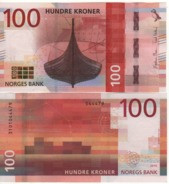 NORWAY  New Attractive  100 Kr  2017 (dated 2016)  P54   UNC - Norway