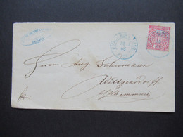 Altdeutschland NDP 1868 Nr.4 EF 2x Blauer Stempel Berlin Nach Wittgendorf Gesendet - Cartas & Documentos