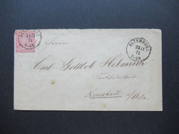 Altdeutschland NDP 25.11.1871 Nr.16 EF 2x Stempel K1 Altenburg Nach Neustadt An Der Orla Mit Ank. Stempel Ra3 Neustadt - Lettres & Documents