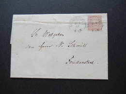 Altdeutschland NDP 29.4.1868 Nr.4 EF 2x Stempel K2 Eckernfördenach Friedensthal Faltbrief Mit Inhalt - Storia Postale