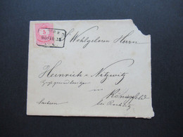 Ungarn 1890 Auslandsbrief An Heinrich Von Nitzwitz Großgrundbesitzer In Königsfeld Bei Rochlitz In Sachsen - Brieven En Documenten