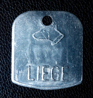 Jeton De Taxe Sur Les Chiens "Année 1977 - Liège (Luik) - Belgique / Belgie" Médaille De Chien - Dog License Tax Tag - Monedas / De Necesidad