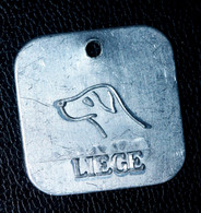 Jeton De Taxe Sur Les Chiens "Année 1972 - Liège (Luik) - Belgique / Belgie" Médaille De Chien - Dog License Tax Tag - Monetari / Di Necessità