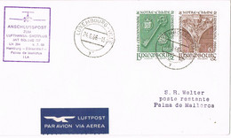 40677. Carta Aerea  LUXEMBOURG 1966. First Flight Lufthansa Hamburg To Palma Mallorca - Briefe U. Dokumente