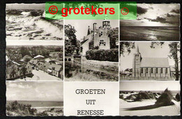 RENESSE Groeten Uit 7-luik Met Slot Moermond En Kerk 1965 - Renesse