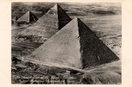 Egypt: Cairo, Aerial View Of The Kheops, Khefren And Mykerinos Pyramids At Giza - Edition Lehnert & Landrock - Pyramiden