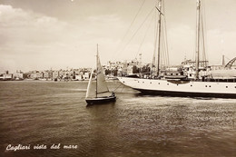 Cartolina - Cagliari Vista Dal Mare - 1954 - Cagliari