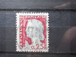 VEND BEAU TIMBRE DE FRANCE N° 1263 , OBLITERATION " VITTEL " !!! - 1960 Marianne (Decaris)