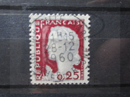 VEND BEAU TIMBRE DE FRANCE N° 1263 , OBLITERATION " MARSEILLE-GARE " !!! - 1960 Marianne (Decaris)