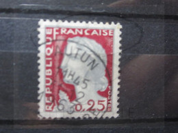 VEND BEAU TIMBRE DE FRANCE N° 1263 , OBLITERATION " AUTUN " !!! - 1960 Maríanne De Decaris