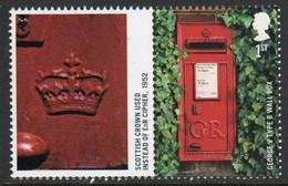 Great Britain 2009 Single 1st Smiler Sheet Commemorative Stamp With Labels From The Post Boxes Set In Unmounted Mint. - Timbres Personnalisés