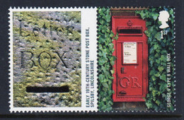 Great Britain 2009 Single 1st Smiler Sheet Commemorative Stamp With Labels From The Post Boxes Set In Unmounted Mint. - Timbres Personnalisés