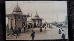 CPA WORTHING SUSSEX PIER ENTRANCE 11 LL ANIMATION KIOSQUES DE BORD DE MER - Worthing