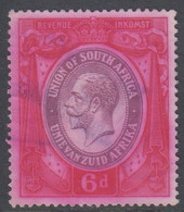 1913-1924. UNION OF SOUTH AFRICA. Georg V. REVENUE INKOMST. 6 D. () - JF420373 - Servizio