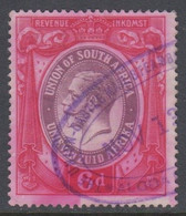 1913-1924. UNION OF SOUTH AFRICA. Georg V. REVENUE INKOMST. 6 D. () - JF420374 - Dienstmarken