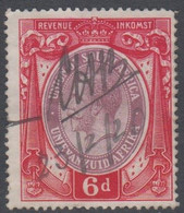 1913-1924. UNION OF SOUTH AFRICA. Georg V. REVENUE INKOMST. 6 D. () - JF420375 - Service