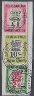 1957. SOUTH AFRICA. REVENUE INKOMST. £ 1 + 10 Sh. + 2/6 Sh. On Small Piece.  () - JF420381 - Officials