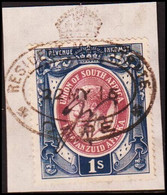 1913-1924. UNION OF SOUTH AFRICA. Georg V. REVENUE INKOMST. 1 S. On Small Piece. LUXU... () - JF420430 - Servizio