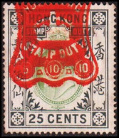 1900-1913. HONG KONG. Edward VII. STAMP DUTY. 25 CENTS. () - JF420521 - Sellos Fiscal-postal
