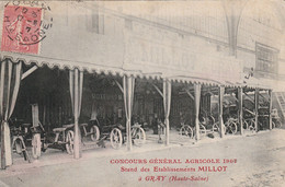 GRAY (Haute-Saône) - PARIS Concours Général Agricole De 1907. Stand ETS MILLOT  De Gray. Circulée. Bon état. 2 Scan - Gray