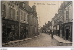 BOURGES - Rue D’Auron - Tabac-buvette, Au Bon Marché, Gde Épicerie St-Pierre, Personnages - Bourges