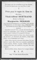 GC . DAVIHA ..-- AZY ..-- Mr Vital BERTRAND , époux De Mme Marguerite RENAUD , Né En 1906 , Décédé En 1929 à CHASSEPIERR - Florenville