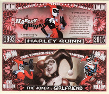 USA 1 Million Dollar Novelty Banknote 'Harley Quinn' (DC Comics - Warner Bros) UNC&CRISP - Other - America