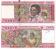 Madagascar - 25000 Francs 1998 P. 82 XF / Pinholes Mix Lemberg-Zp - Madagascar