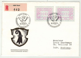 Suisse // Switzerland // Timbre D'automate // 1977 // Lettre Recommandée  Avec Timbres Automate A2 - Automatenmarken