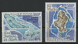 POSTE AERIENNE N° 80 + 81 Cote 43 € Neufs ** (MNH) Qualité TB Cartes Des Iles Wallis Et Futuna, Vendus à 18 % De La Cote - Neufs