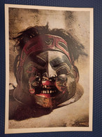 Old  Soviet Card - South Alaska - Tlingit - War Helmet - Folklore 1980 - Andere & Zonder Classificatie