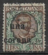 DALMAZIA 1919 FRANCOBOLLO D'ITALIA SOPRASTAMPATO SASS. 1 USATO VF - Dalmazia