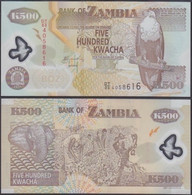 ZAMBIA - 500 Kwacha 2011 P# 43h Africa Banknote - Edelweiss Coins - Zambie