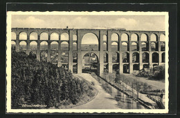 AK Netzschkau, Göltzschtalbrücke, Eisenbahnlinie Reichenbach-Plauen I. V. - Reichenbach I. Vogtl.